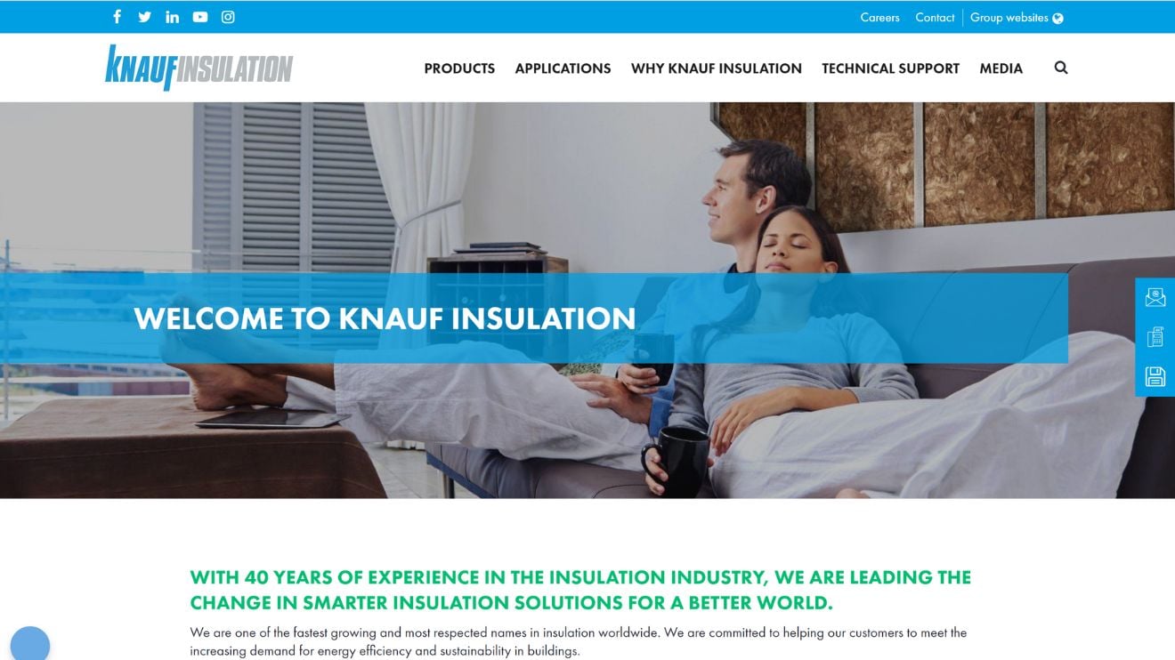 Knauf Insulation Construction Website Design