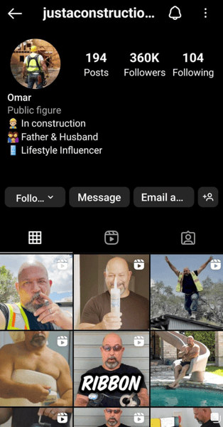Just a construction guy instagram