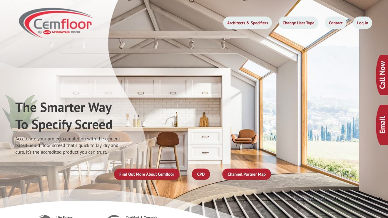 Cemfloor Construction Website Design