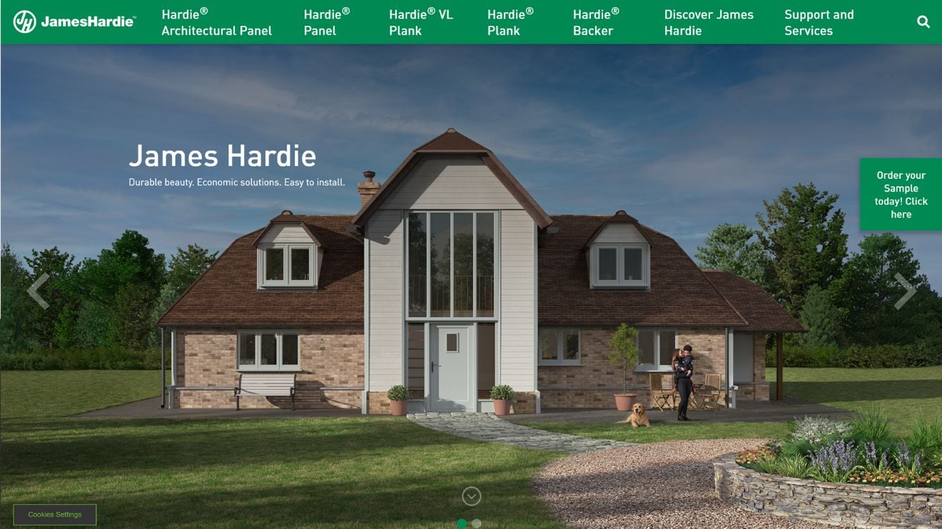James Hardie Construction Website Design
