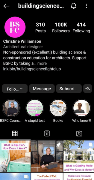 Building science fight club instagram