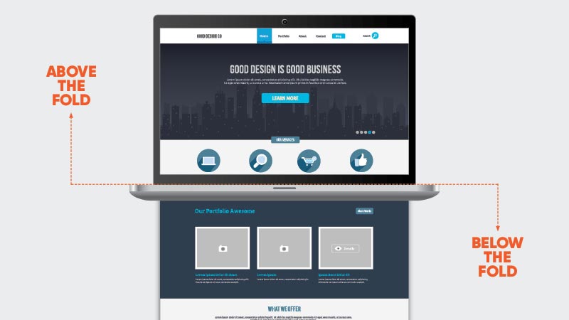 construction marketing building product website above-the-fold-hero