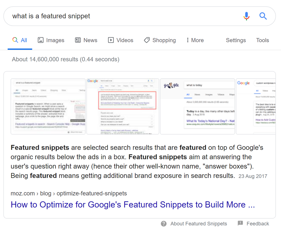 What is a featured snippet - insynth marketing construction marketing