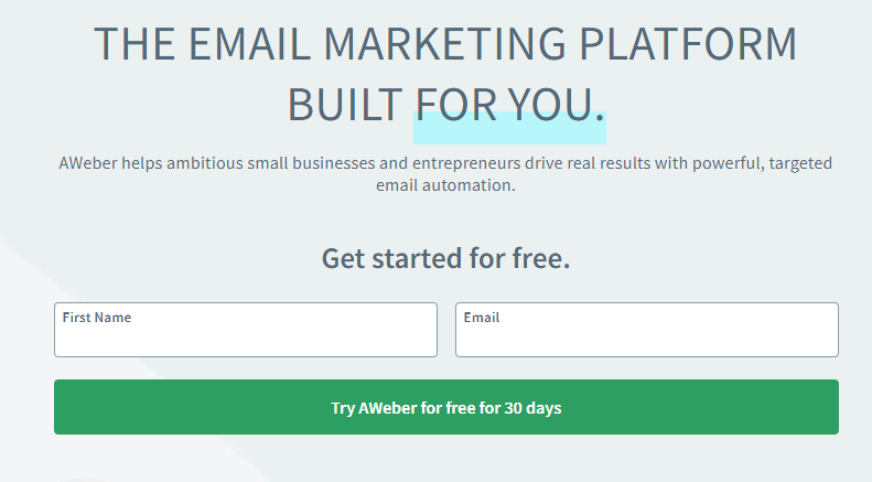 aweber email marketing building product agency