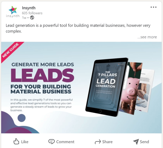 LinkedIn post example