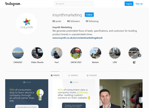 Insynth Instagram profile