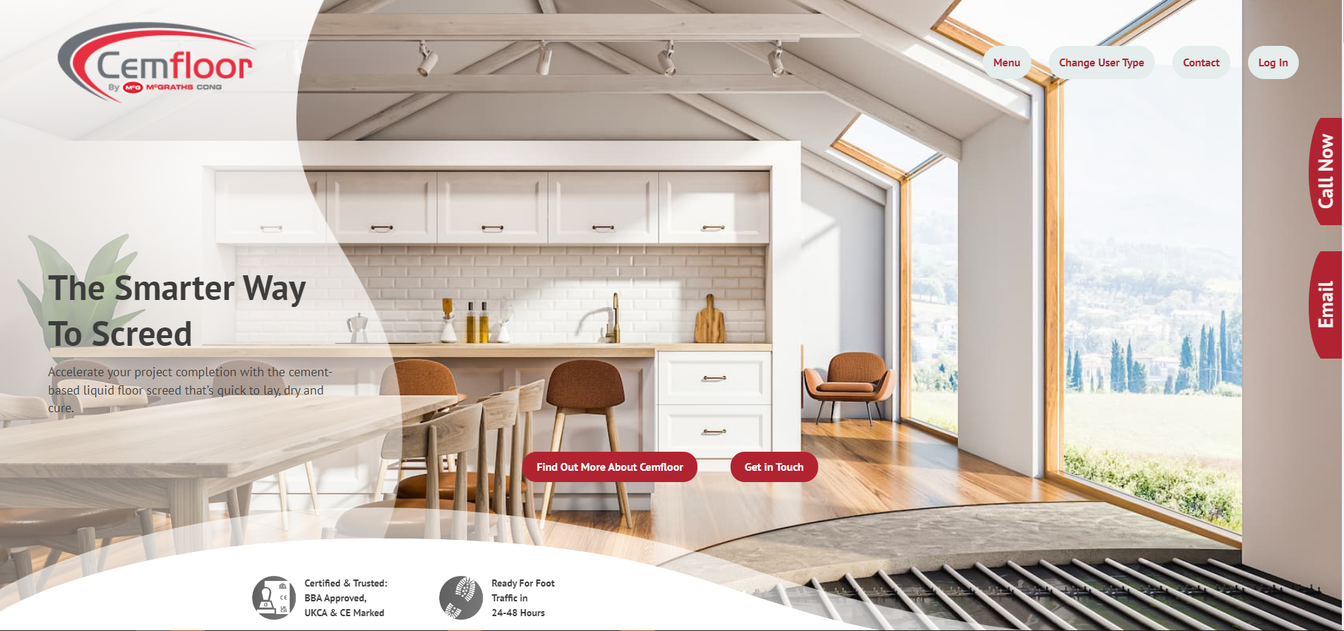 Cemfloor's Website Homepage