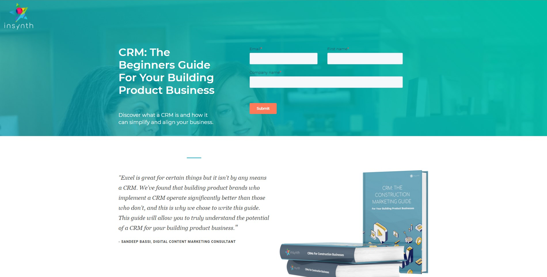 crm guide landing page